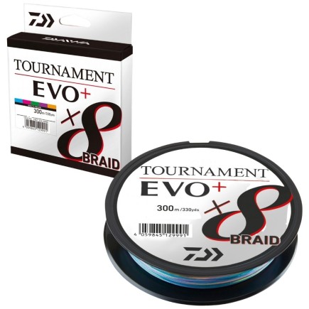 Daiwa Tournament Evo 8Braid PE4.0 (0.30mm) 300m Multicolor Daiwa Tournament Evo 8Braid PE4.0 (0.30mm) 300m Multicolor