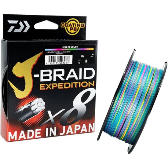 Daiwa J Braid Expedition 0.13mm 300m Multicolor