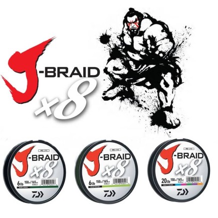 Daiwa J Braid X8 1500m PE2.5 (0.22mm) Daiwa J Braid X8 1500m PE2.5 (0.22mm)