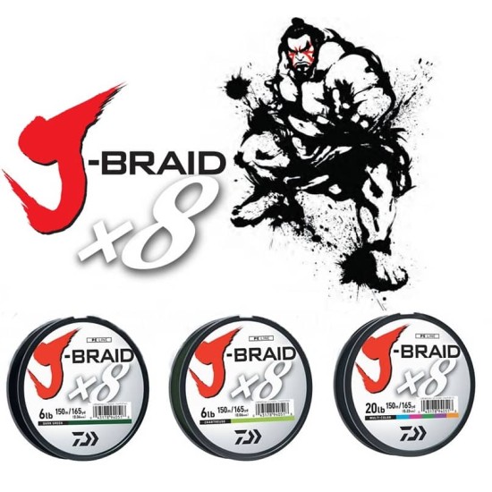 Daiwa J Braid X8 1500m PE2.0 (0.20mm) Multicolor