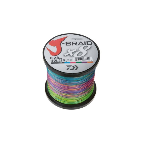 Daiwa J Braid X8 1500m PE4.0 (0.28mm) Multicolor