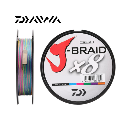 Daiwa J Braid X8 300m PE3.0 (0.24mm) Multicolor