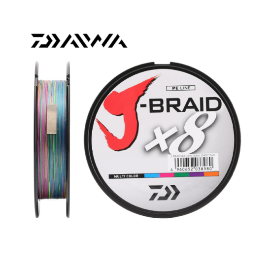 Daiwa J Braid X8 500m PE4.0 (0.28mm) Multicolor