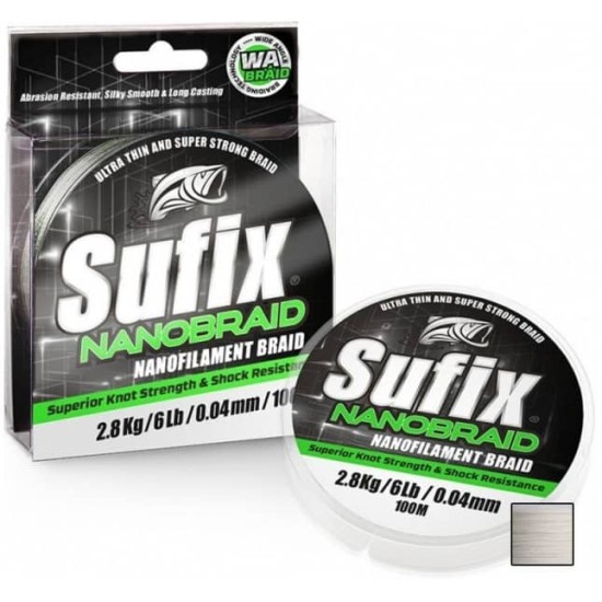 Sufix Nanobraid 100m 0.08mm